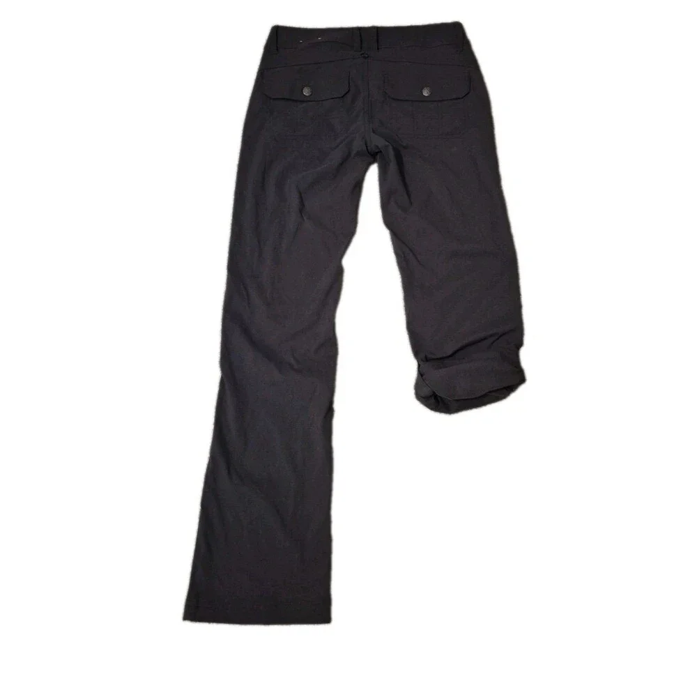 PrAna Pants Womens 4 Halle Gray Hiker Zip Stretch Nylon Straight Leg Zip Pockets